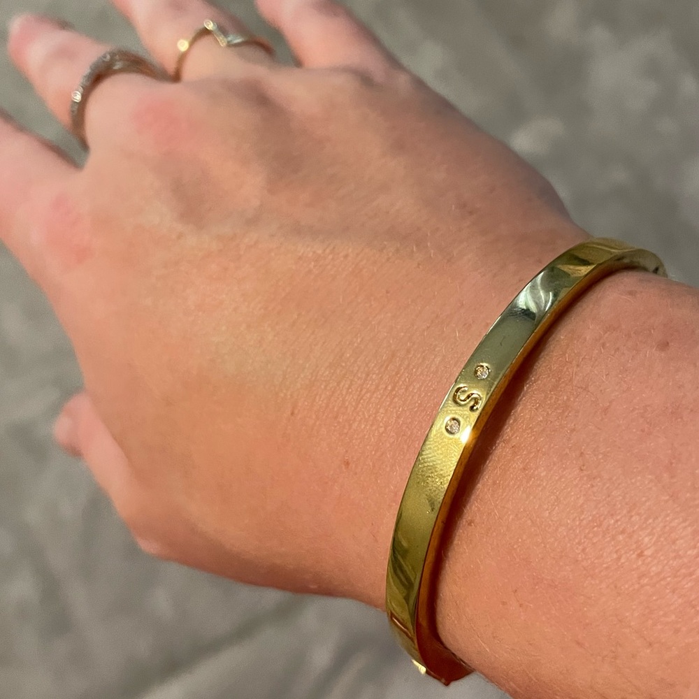 Kate Spade ♠️ Gold Bangle “S” Initial